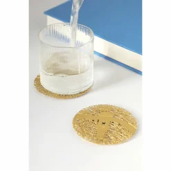 Design|Art De La Table<Boutiques de musées 2 Dessous de verres en laiton Paris - ⌀ 8 cm - Fundamental