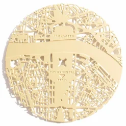 Design|Art De La Table<Boutiques de musées 2 Dessous de verres en laiton Paris - ⌀ 8 cm - Fundamental