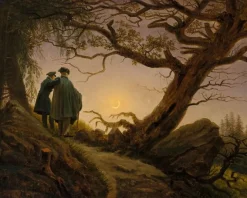 Boutiques de musées Deux hommes contemplant la Lune (panneaux acryliques) Clearance