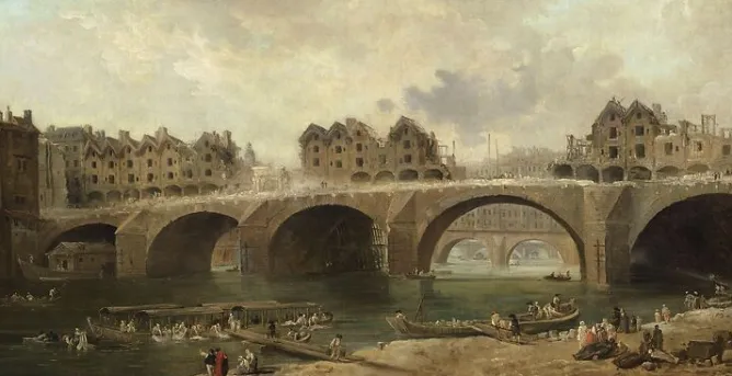 Panneaux Aluminium|Panneaux Acryliques<Boutiques de musées Démolition des maisons du pont Notre-Dame, en 1786 (panneaux aluminium)