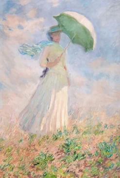 Boutiques de musées Essai de figure en plein air: femme à l'ombrelle tournée vers la droite (toiles sur châssis) Discount