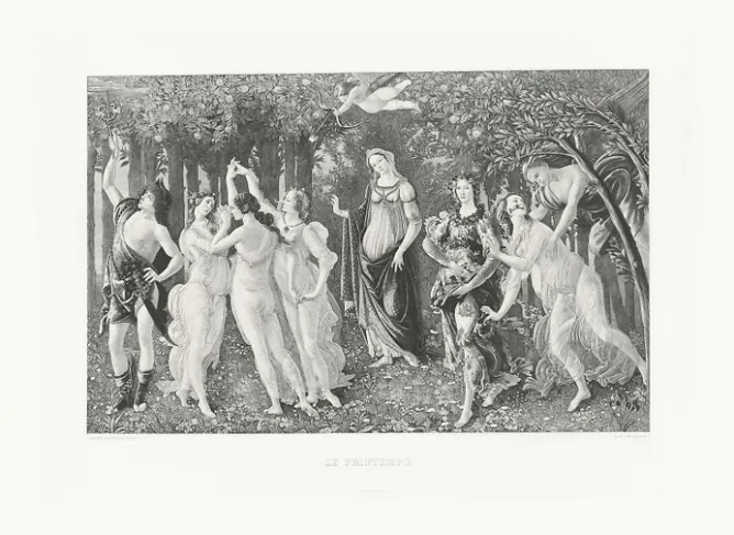Boutiques de musées Estampe Allégorie du printemps - Botticelli