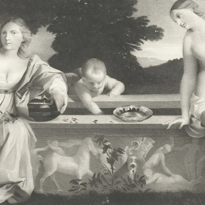 Boutiques de musées Estampe Amour sacré et Amour profane - Titien Outlet