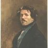 Créations Contemporaines<Boutiques de musées Estampe Autoportrait de Delacroix, dit au gilet vert, 2003 - Pietro Sarto