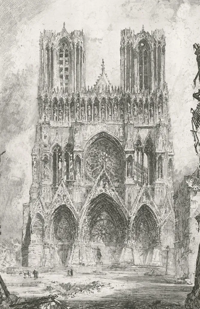 Boutiques de musées Estampe Cathédrale de Reims - Louis Orr Sale