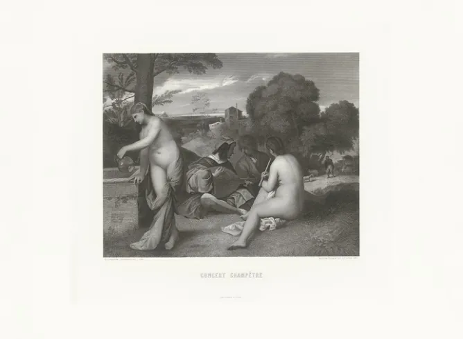 Boutiques de musées Estampe Concert Champêtre - Titien New