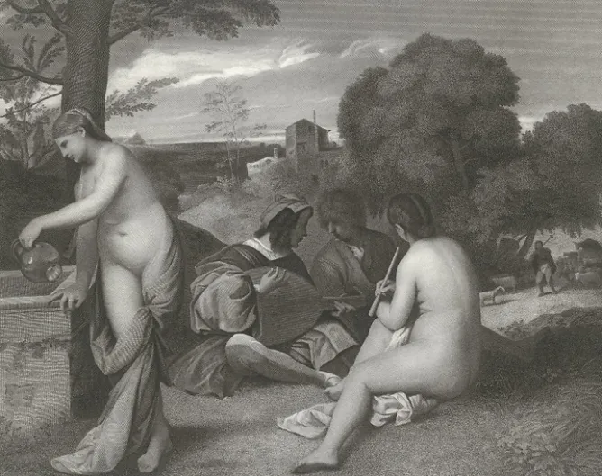 Boutiques de musées Estampe Concert Champêtre - Titien New