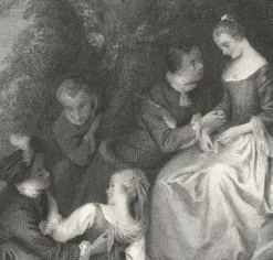Chefs D'Œuvre Des Musées<Boutiques de musées Estampe Conversation galante dans un parc - Jean-Baptiste-Joseph Pater