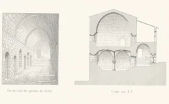 Boutiques de musées Estampe Coupes et Détails de l'Abbaye de Thoronet, Claude Sauvageot Clearance