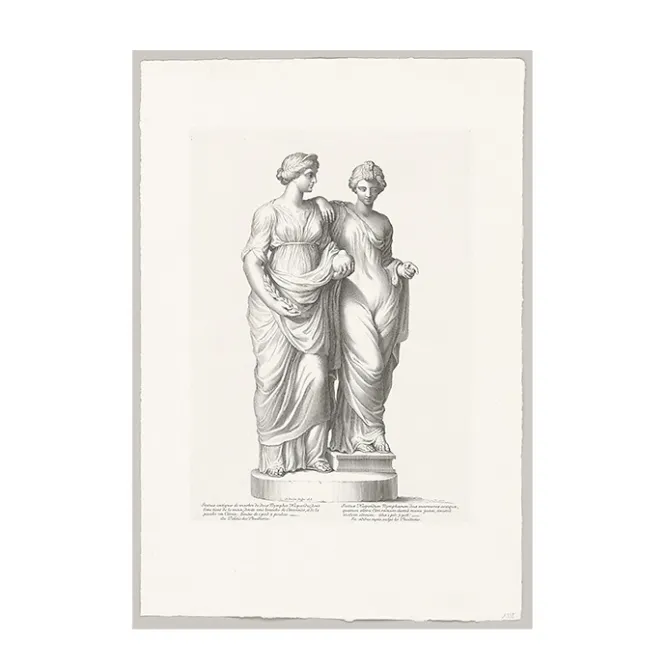 Dessins<Boutiques de musées Estampe Deux nymphes Hespérides