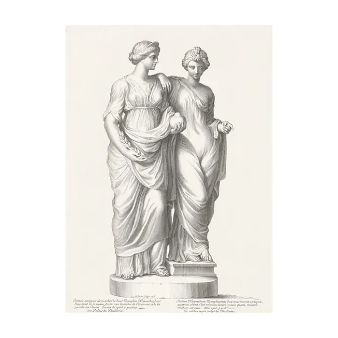 Dessins<Boutiques de musées Estampe Deux nymphes Hespérides