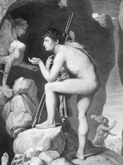 Boutiques de musées Estampe Œdipe explique l'énigme du sphinx - Ingres Clearance