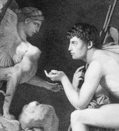 Boutiques de musées Estampe Œdipe explique l'énigme du sphinx - Ingres Clearance