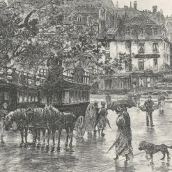 Paris Et Le Louvre<Boutiques de musées Estampe Entrée de la Cité, vue du pont Saint-Michel