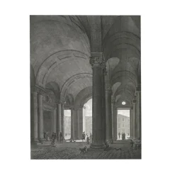 Boutiques de musées Estampe Entrée du Louvre, ou vestibule du côté de la rue du Coq
