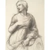 Boutiques de musées Estampe Etude pour Sainte Catherine d'Alexandrie Outlet