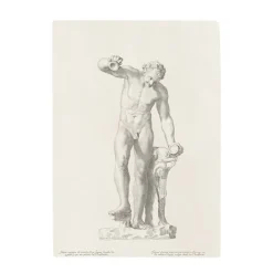 Boutiques de musées Estampe Faune dansant et jouant des cymbales Clearance