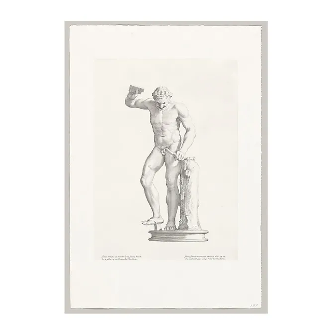 Dessins<Boutiques de musées Estampe Faune tenant une flûte de Pan