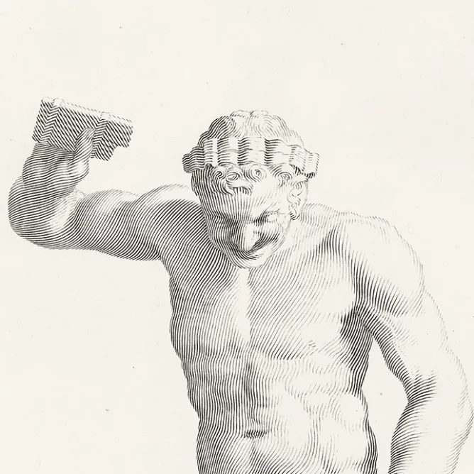 Dessins<Boutiques de musées Estampe Faune tenant une flûte de Pan