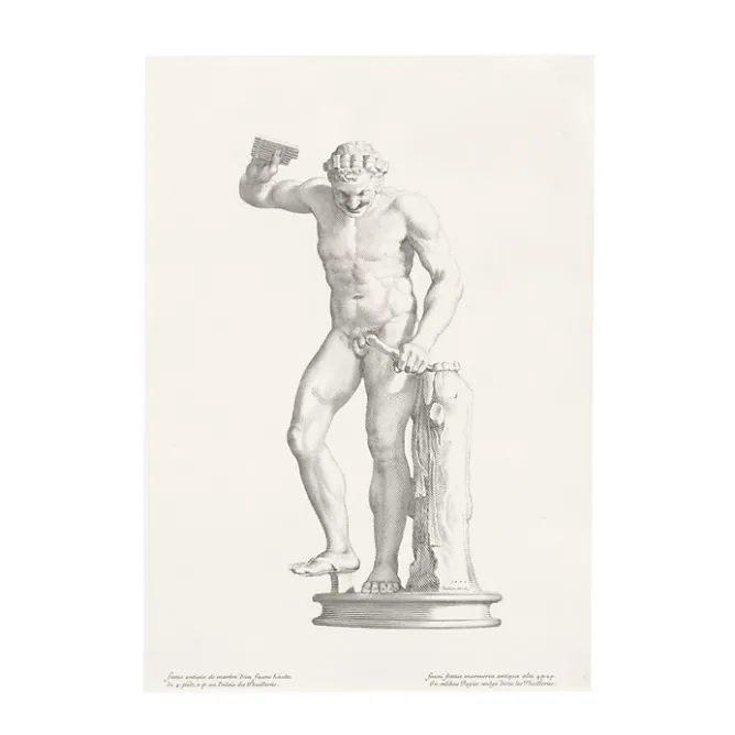 Dessins<Boutiques de musées Estampe Faune tenant une flûte de Pan