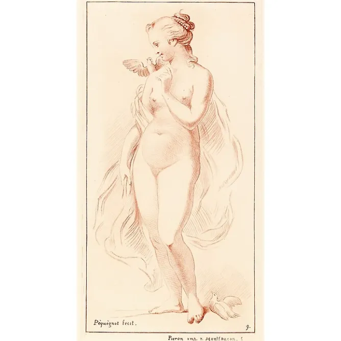 Chefs D'Œuvre Des Musées<Boutiques de musées Estampe Femme nue debout ayant une colombe sur l'épaule