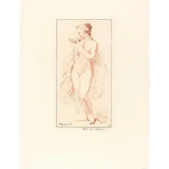 Chefs D'Œuvre Des Musées<Boutiques de musées Estampe Femme nue debout ayant une colombe sur l'épaule