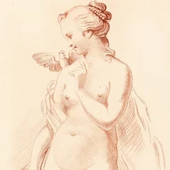 Chefs D'Œuvre Des Musées<Boutiques de musées Estampe Femme nue debout ayant une colombe sur l'épaule