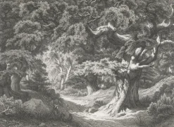 Nature, Fleurs Et Paysages|Chefs D'Œuvre Des Musées<Boutiques de musées Estampe Forêt de Fontainebleau : le Charlemagne et le Roland - Eugène Bléry