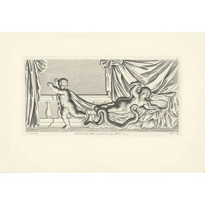 Boutiques de musées Estampe Hercule tue deux serpents - Nicolas Poussin Discount