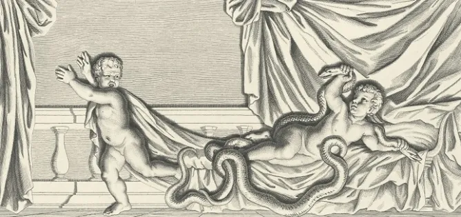 Boutiques de musées Estampe Hercule tue deux serpents - Nicolas Poussin Discount