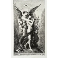 Chefs D'Œuvre Des Musées<Boutiques de musées Estampe Hésiode et la muse - Gustave Moreau