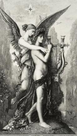 Chefs D'Œuvre Des Musées<Boutiques de musées Estampe Hésiode et la muse - Gustave Moreau