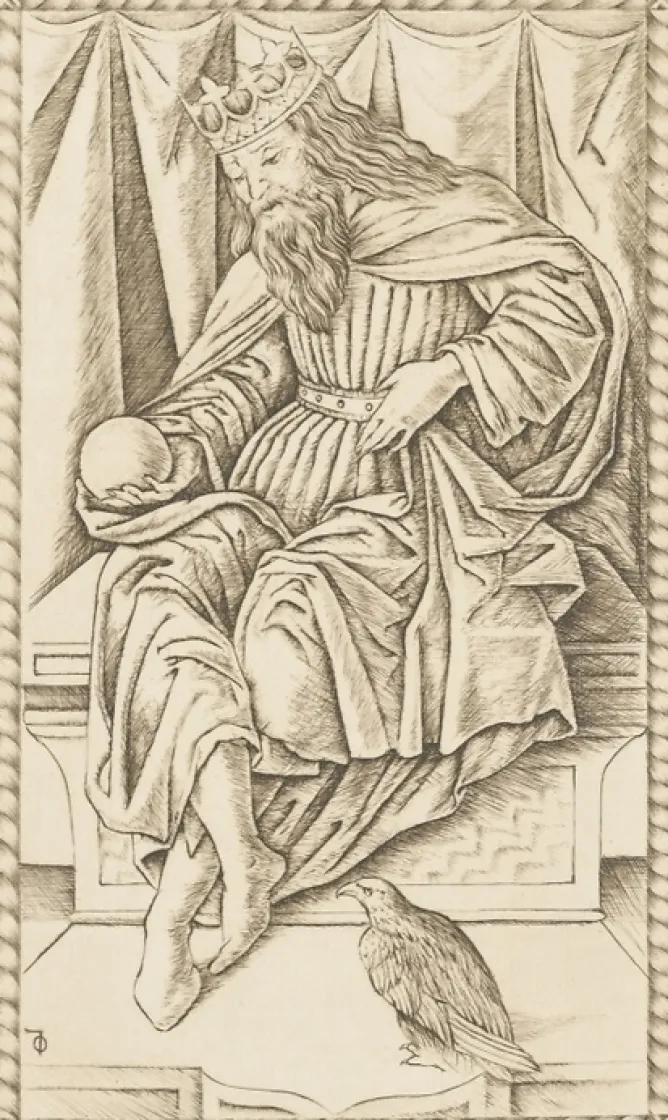 Boutiques de musées Estampe Imperator, carte 9, Le Tarot de Mantegna - Cécile Reims