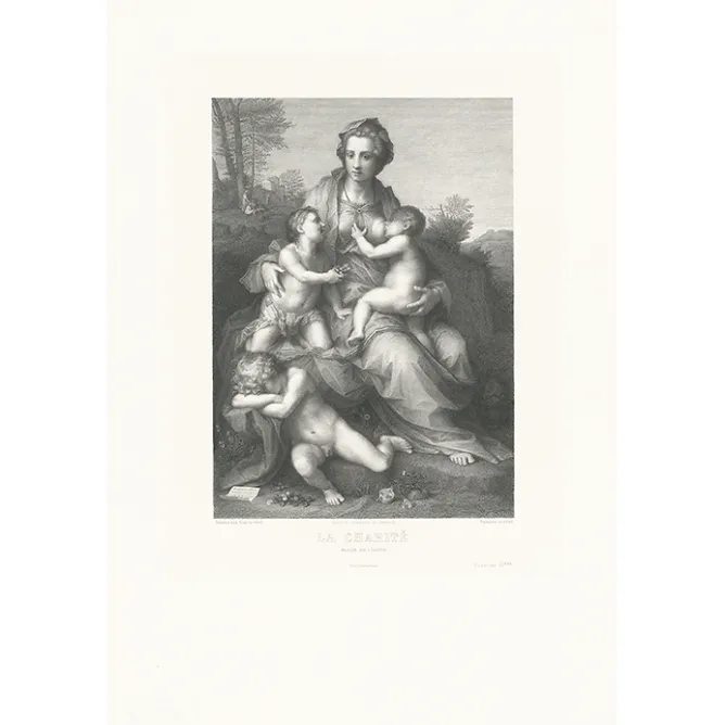 Boutiques de musées Estampe La Charité - Andrea del Sarto Outlet