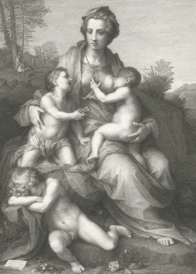 Boutiques de musées Estampe La Charité - Andrea del Sarto Outlet