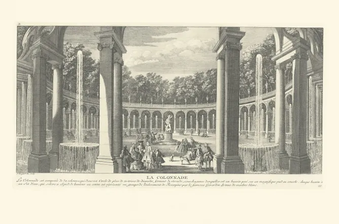Personnages Et Évènements Historiques<Boutiques de musées Estampe La Colonnade des jardins de Versailles - Jacques Rigaud