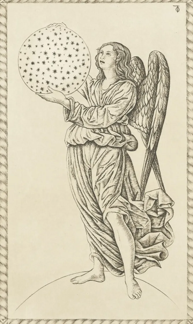 Art Moderne<Boutiques de musées Estampe La 8ème sphère, carte 48, Le Tarot de Mantegna - Cécile Reims
