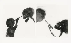 Créations Contemporaines<Boutiques de musées Estampe L'Amour et la Mort, Cupidon, l'enfant dieu de l'amour, au lieu de tirer des flèches, tient un pinceau et dessine la mort. La mort à son tour dessine l'enfant