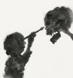 Créations Contemporaines<Boutiques de musées Estampe L'Amour et la Mort, Cupidon, l'enfant dieu de l'amour, au lieu de tirer des flèches, tient un pinceau et dessine la mort. La mort à son tour dessine l'enfant