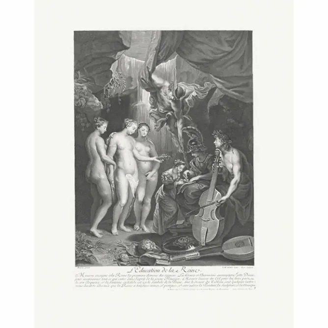 Personnages Et Évènements Historiques<Boutiques de musées Estampe L'éducation de la reine