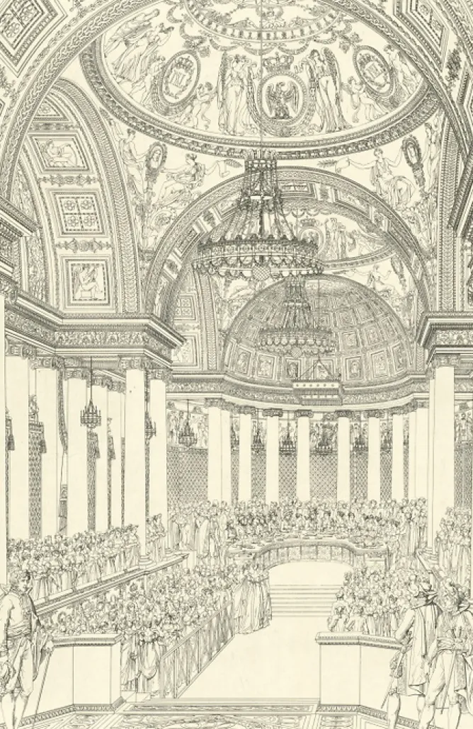 Personnages Et Évènements Historiques<Boutiques de musées Estampe Le banquet impérial au palais des Tuileries, mariage de Napoléon et de Marie-Louise, 1810