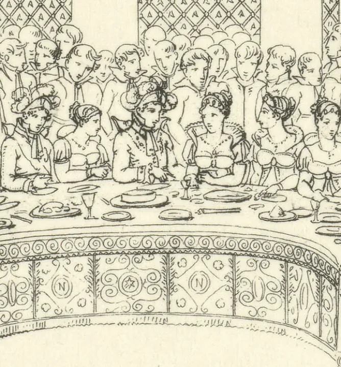 Personnages Et Évènements Historiques<Boutiques de musées Estampe Le banquet impérial au palais des Tuileries, mariage de Napoléon et de Marie-Louise, 1810