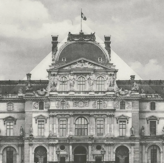 Boutiques de musées Estampe Le Louvre revu par JR, 20 juin 2016 © Pyramide, architecte I.M. Pei, musée du Louvre, Paris, France Sale