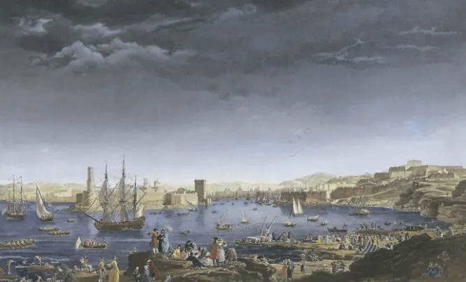 Chefs D'Œuvre Des Musées<Boutiques de musées Estampe L'entrée du port de Marseille (1754) - Claude-Joseph Vernet