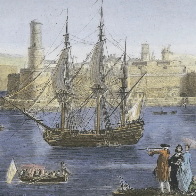 Chefs D'Œuvre Des Musées<Boutiques de musées Estampe L'entrée du port de Marseille (1754) - Claude-Joseph Vernet