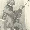 Boutiques de musées Estampe Le peintre Melotte devant son chevalet - Emile-Frédéric Nicolle New