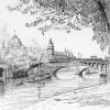 Paris Et Le Louvre<Boutiques de musées Estampe Le pont Notre-Dame à Paris - Caroline Armington
