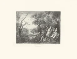 Chefs D'Œuvre Des Musées<Boutiques de musées Estampe Le printemps ou L'oiseleur - Nicolas Lancret