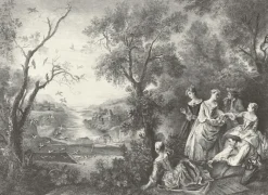 Chefs D'Œuvre Des Musées<Boutiques de musées Estampe Le printemps ou L'oiseleur - Nicolas Lancret