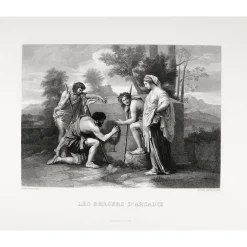Boutiques de musées Estampe Les bergers d'Arcadie - Nicolas Poussin New